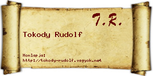 Tokody Rudolf névjegykártya