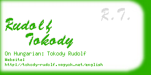 rudolf tokody business card